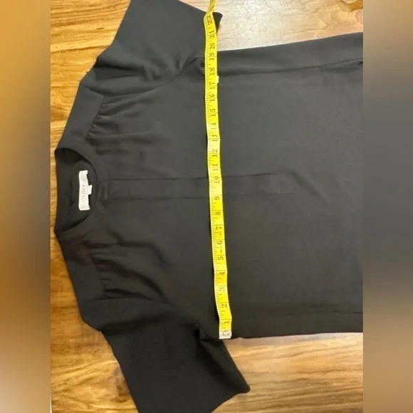 Ann Taylor Loft Size 4 Black Short Sleeve Shirtdress Lightweight with Pockets - Picture 6 of 9